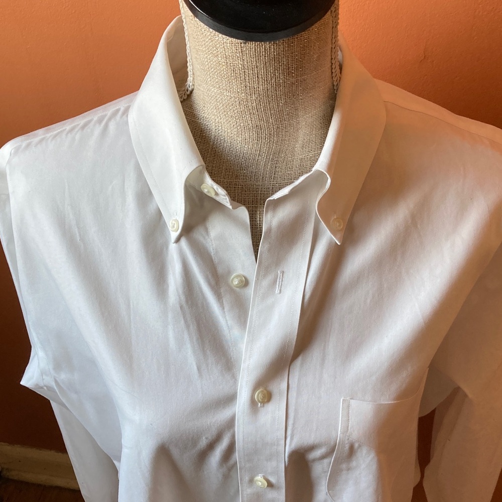 Brooks Brothers White Long-Sleeve Button-Down Dress Shirt - Picture 2 of 8
